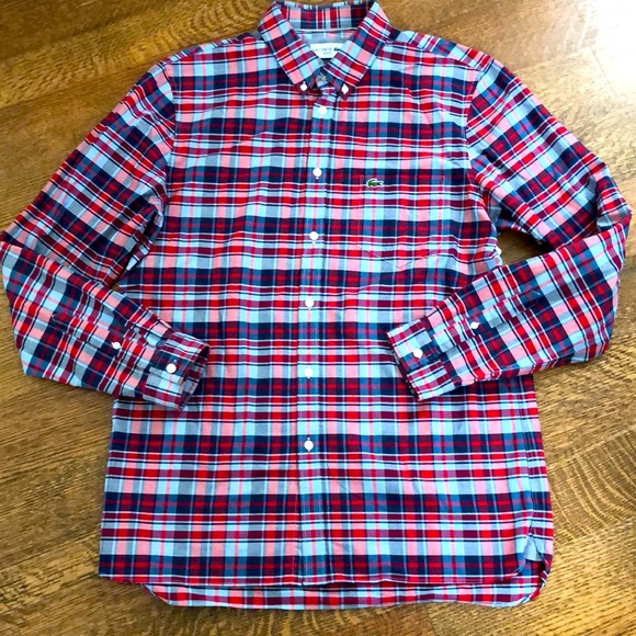 Lacoste | Shirts | Mens Lacoste Plaid 